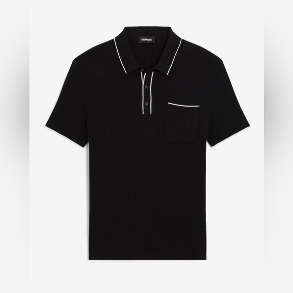 Express Men's Black Polo Shirt - Picture 3 of 5